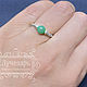 Серебряное кольцо 925 пр с Хризопразом, Кольца, Королев,  Фото №1