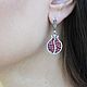 Classic Garnet earrings with zircons made of 925 GA0049 silver, Earrings, Yerevan,  Фото №1