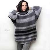 Одежда handmade. Livemaster - original item Sweaters: Mohair sweater women`s Gray. Handmade.