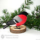 Order Bird bullfinch, interior bullfinch bird felted toy felt. Woolen Zoo. Livemaster. . Felted Toy Фото №3