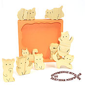 Активный отдых и развлечения handmade. Livemaster - original item Board Game Puzzle Cat House Puzzle. Handmade.