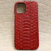 Сумки и аксессуары handmade. Livemaster - original item Case cover, for Apple iPhone 12 Pro Max phone, python skin.. Handmade.