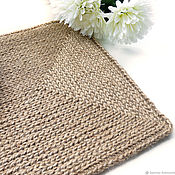 Для дома и интерьера handmade. Livemaster - original item Stand for hot jute crochet knitted on the base, lunch mat. Handmade.