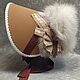 Winter bonnet 'Beige'. Hood. Felt Hats Shop. My Livemaster. Фото №5