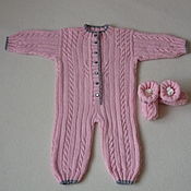 Одежда детская handmade. Livemaster - original item Light pink knitted set. Handmade.