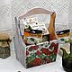 Basket container for spices fruits onions geraniums decoupage. Basket. Studio Villa-Oliva. My Livemaster. Фото №6
