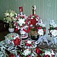 Свадебный бело-красный набор с цветами ручной работы, Наборы аксессуаров, Белгород,  Фото №1