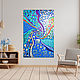 Interior blue painting abstraction. Bright large painting to order. Pictures. House of the Sun (irina-bast). My Livemaster. Фото №5