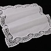 Винтаж handmade. Livemaster - original item Cambric white handkerchief with luxurious embroidery. Handmade.