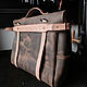 Order Men's messenger bag (size S), brown MacBook bag. odalgoods (odalgoods). Livemaster. . Brief case Фото №3