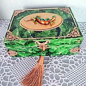 Для дома и интерьера handmade. Livemaster - original item Jewelry box MALACHITE. Handmade.