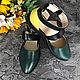 Cosmo sandals green/yellow. Sandals. Hitarov (Hitarov). Online shopping on My Livemaster.  Фото №2