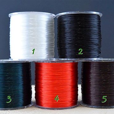 Картины и панно ручной работы. Ярмарка Мастеров - ручная работа 0.7 мм - 10 цветов, Эластичная нить (резинка), 10 м. Handmade.