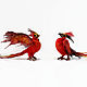 Phoenix bird, fairy firebird, felted miniature 1:12:. Miniature figurines. AnzhWoolToy (AnzhelikaK). My Livemaster. Фото №6