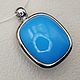 Order Silver pendant with natural turquoise 22h18 mm. yakitoriya. Livemaster. . Pendants Фото №3