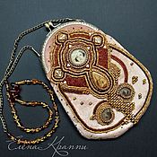 Сумки и аксессуары handmade. Livemaster - original item Brown velvet handbag with embroidery on the clasp.. Handmade.