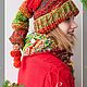 Комплект снуд-косынка и шапка "Красный эльф". Комплекты головных уборов. Дарья Евтушенко (DaraFolk). Ярмарка Мастеров.  Фото №5