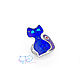 Lapis Lazuli Kitten RING. Size 16. Ring with lapis lazuli and charoite. Rings. ARIEL - MOSAIC. Online shopping on My Livemaster.  Фото №2