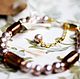 Bracelet No. №7, lavender pearls, lampwork beads. Bead bracelet. Soaphand-made. My Livemaster. Фото №6