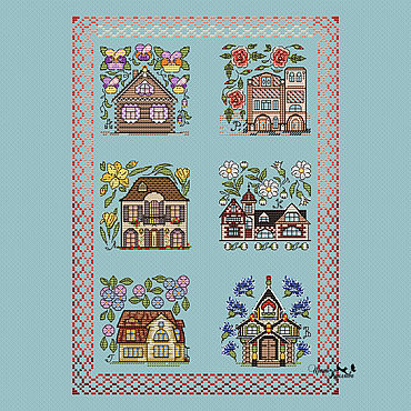 Дома и домики - схемы вышивки крестом