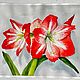Bright red amaryllis hippeastrum watercolor painting flowers. Pictures. marselart. My Livemaster. Фото №4