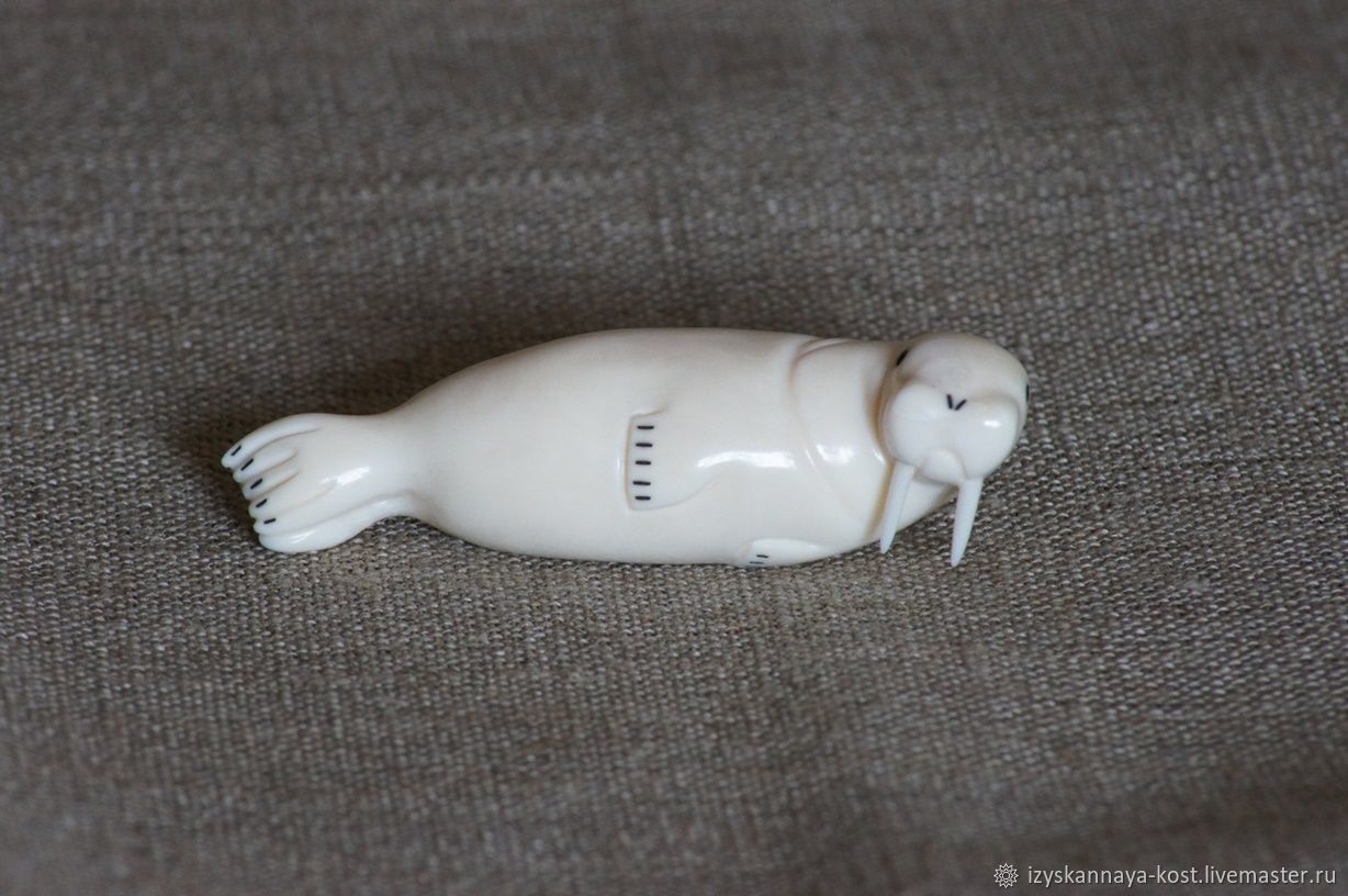 Статуэтки: Скульптура из клыка моржа "Морж" в интернет-магазине Ярмарка ...