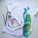 Peacock T-shirt. T-shirts. krasa-art. My Livemaster. Фото №4