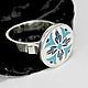 Order 925 Sterling Silver Flower Ring and Earrings with BS0058 Enamel. Sunny Silver. Livemaster. . Jewelry Sets Фото №3