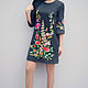 Knitted dress with hand embroidery 'Magic garden'. Dresses. KVITKA. Online shopping on My Livemaster.  Фото №2
