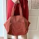 Винтаж: Фирменная сумка LINEN & CO натуральная кожа, Франция. Сумки винтажные. Gabbianoart. Ярмарка Мастеров.  Фото №6