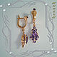 Order Earrings 'Stylish drop' gold 585, amethysts. MaksimJewelryStudio. Livemaster. . Earrings Фото №3