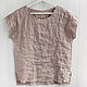 Beige blouse made of 100% linen. Blouses. LINEN & SILVER ( LEN i SEREBRO ). Интернет-магазин Ярмарка Мастеров.  Фото №2