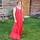 Order Dress simple, linen, red. Long dress without sleeves. Boho-Eklektika. Livemaster. . Dresses Фото №3