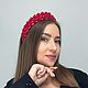 Ободок-кокошник с хрустальными бусинами. Ободки. Екатерина (stilistika). Ярмарка Мастеров.  Фото №9