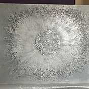 Картины и панно handmade. Livemaster - original item Large silver painting with glitter 