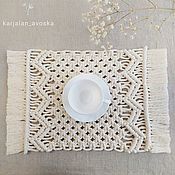 Для дома и интерьера ручной работы. Ярмарка Мастеров - ручная работа Rectangular macrame napkin. Handmade.