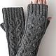 Fingerless gloves knit long M 26, 182. Mitts. HOBBIMANIYA. My Livemaster. Фото №4