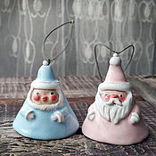 Сувениры и подарки handmade. Livemaster - original item Bells: Christmas tree toys Santa Claus and Snow Maiden. Handmade.