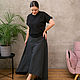 Black floor length skirt 4 wedges striped. Skirts. NATALINI. My Livemaster. Фото №5