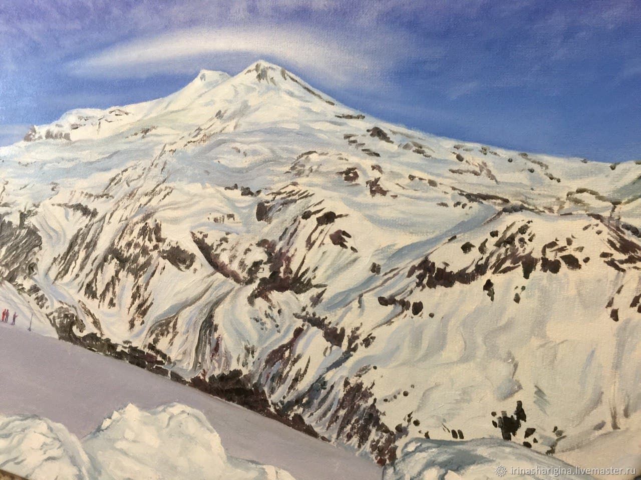 Гора Эльбрус живопись