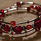 Multi-row bracelet on memory wire made of lampwork beads red. Bead bracelet. BijouSiberia. My Livemaster. Фото №4