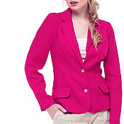 Одежда handmade. Livemaster - original item Lingonberry jacket made of 100% linen. Handmade.