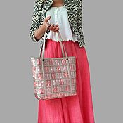 Сумки и аксессуары handmade. Livemaster - original item Beach tote bag, pink summer bag for women, , mosaic, 330. Handmade.