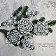 Snowflakes set 6 pieces. Christmas decorations lace. Christmas souvenir. Christmas decorations. Svetlana Happy Embroidery. Online shopping on My Livemaster.  Фото №2