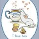 Схема для вышивки "Я люблю чай", Схемы для вышивки, Москва,  Фото №1
