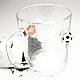 Кружка для горячих напитков с футбольным мячом. Кружки и чашки. Wowglass-ru. Ярмарка Мастеров.  Фото №4