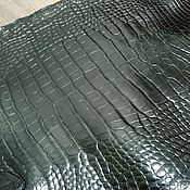 Материалы для творчества handmade. Livemaster - original item Alligator leather, semi-gloss coating, haberdashery dressing!. Handmade.