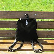 Женская кожаная сумка ПАНДОРА черная