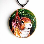 Украшения handmade. Livemaster - original item Pendant: Squirrel. Handmade.