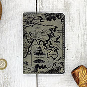 Сумки и аксессуары handmade. Livemaster - original item Passport cover: Old world map. Handmade.